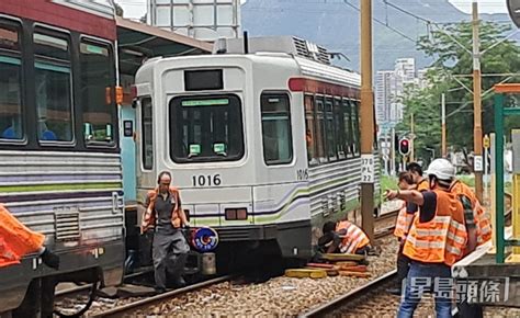 輕鐵出軌|輕鐵鍾屋村站列車出軌 受阻近4小時 港鐵：涉路軌上外。